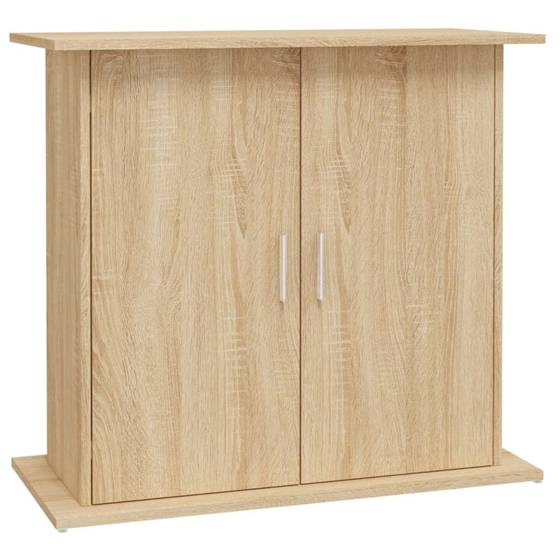 Afbeelding laden in galerijviewer, Vidaxl aquariumstandaard sonoma eiken 81x36x73 cm bewerkt hout
