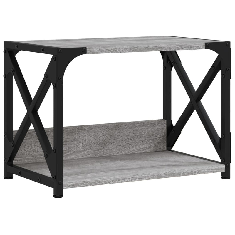 Afbeelding laden in galerijviewer, Vidaxl printerstandaard 44x26x31,5 cm bewerkt hout grijs sonoma eiken