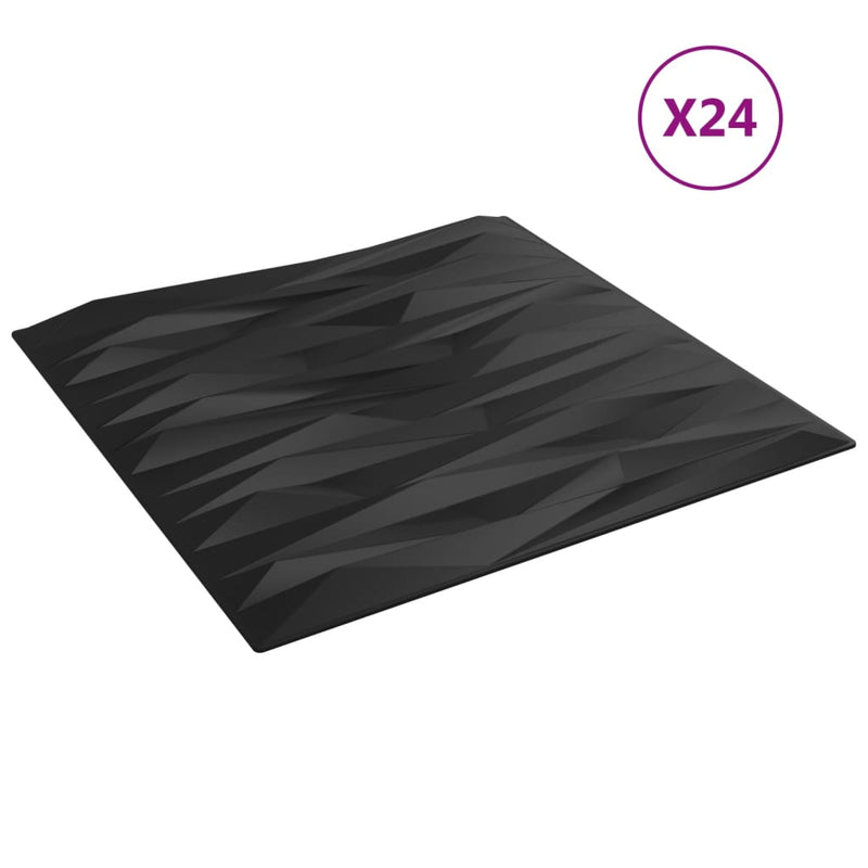 Afbeelding laden in galerijviewer, Vidaxl 24 st wandpanelen steen 6 m² 50x50 cm xps zwart