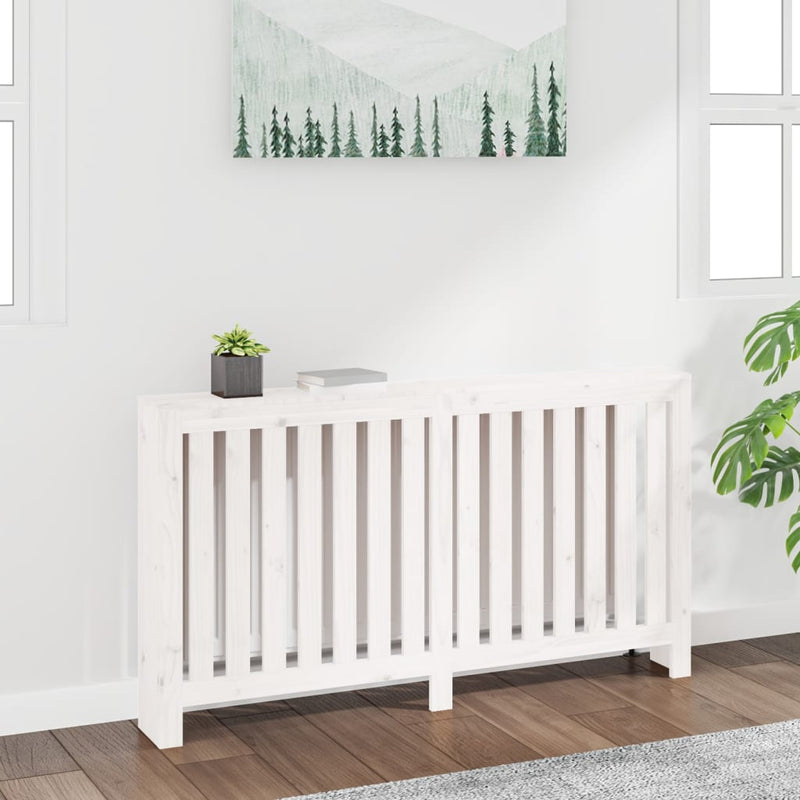 Afbeelding laden in galerijviewer, Vidaxl radiatorombouw 153x19x84 cm massief grenenhout wit