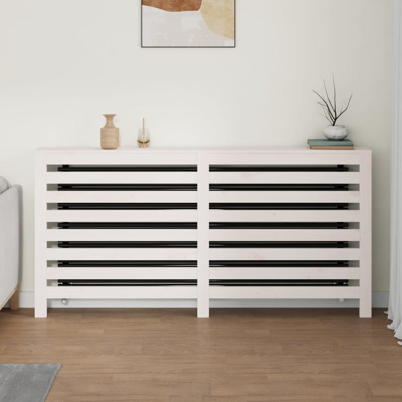 Afbeelding laden in galerijviewer, Vidaxl radiatorombouw 169x19x84 cm massief grenenhout wit