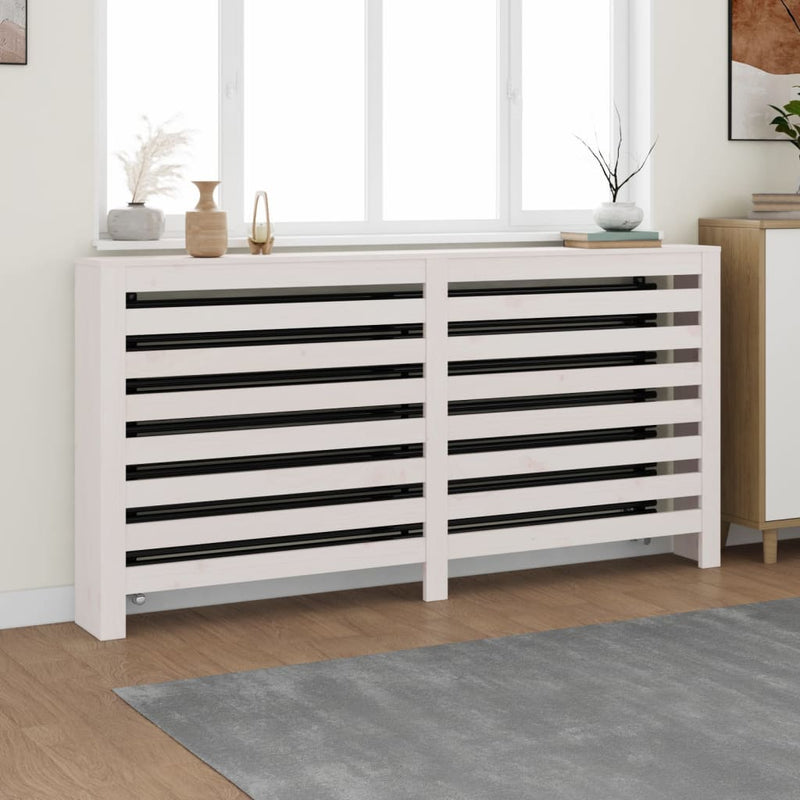 Afbeelding laden in galerijviewer, Vidaxl radiatorombouw 169x19x84 cm massief grenenhout wit