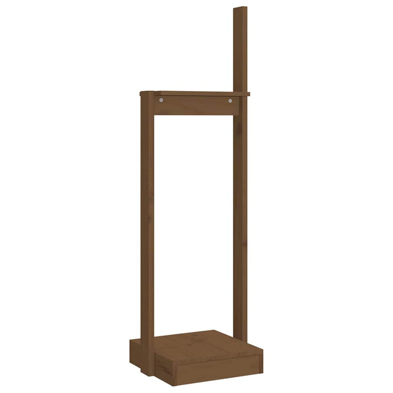 Afbeelding laden in galerijviewer, Vidaxl houtblokhouder 33,5x30x110 cm massief grenenhout honingbruin