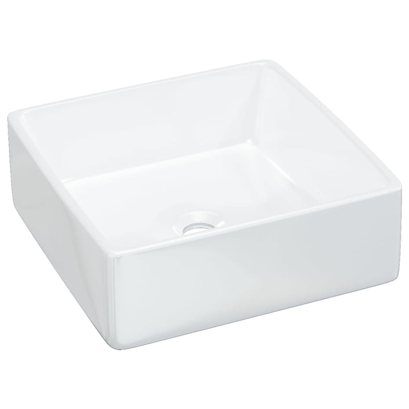Afbeelding laden in galerijviewer, Vidaxl wasbak 37x37x13 cm vierkant keramiek wit