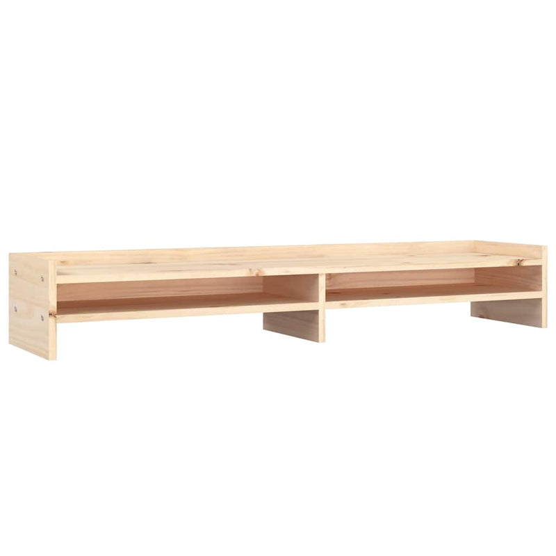 Afbeelding laden in galerijviewer, Vidaxl monitorstandaard 100x24x16 cm massief grenenhout