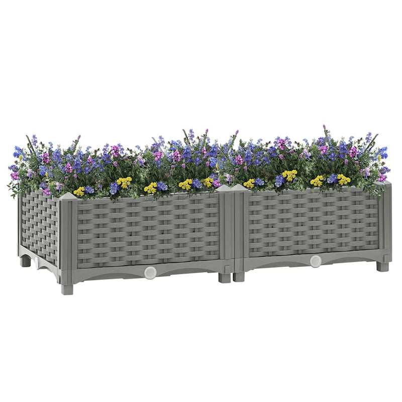 Afbeelding laden in galerijviewer, Vidaxl plantenbak verhoogd 80x40x23 cm polypropeen