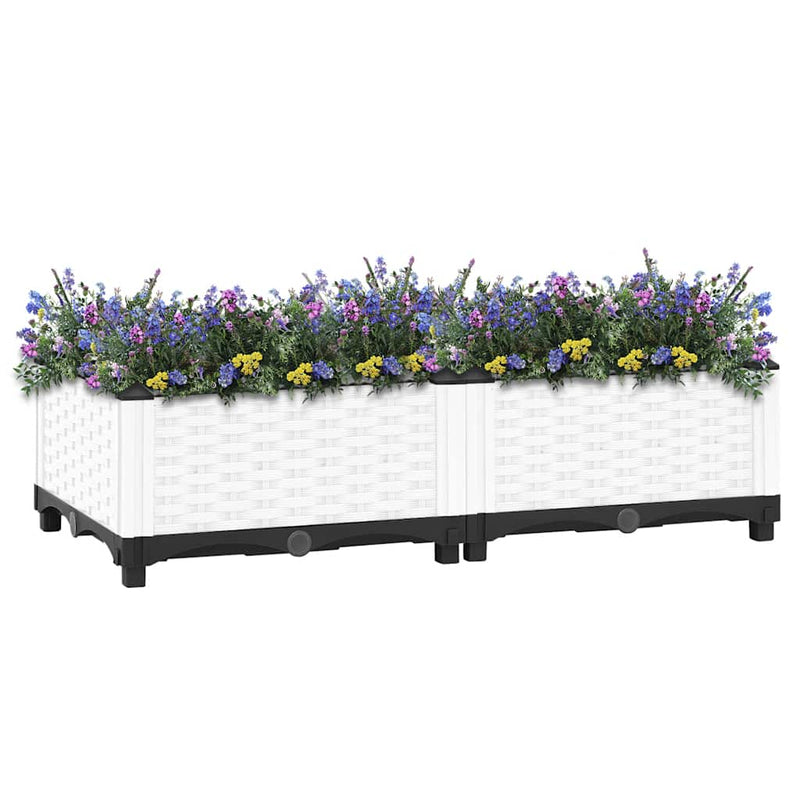 Afbeelding laden in galerijviewer, Vidaxl plantenbak verhoogd 80x40x23 cm polypropeen