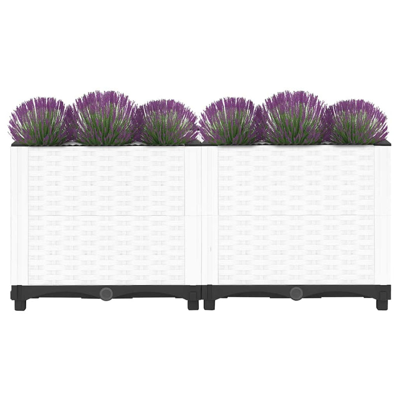 Afbeelding laden in galerijviewer, Vidaxl plantenbak verhoogd 80x40x38 cm polypropeen