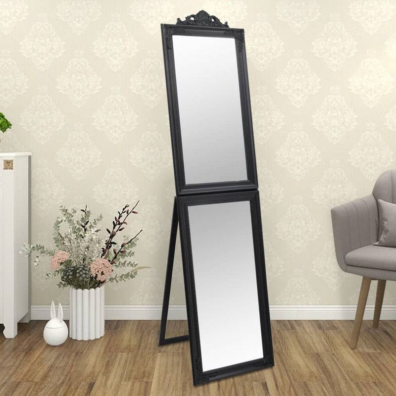 Afbeelding laden in galerijviewer, Vidaxl spiegel vrijstaand 50x200 cm zwart