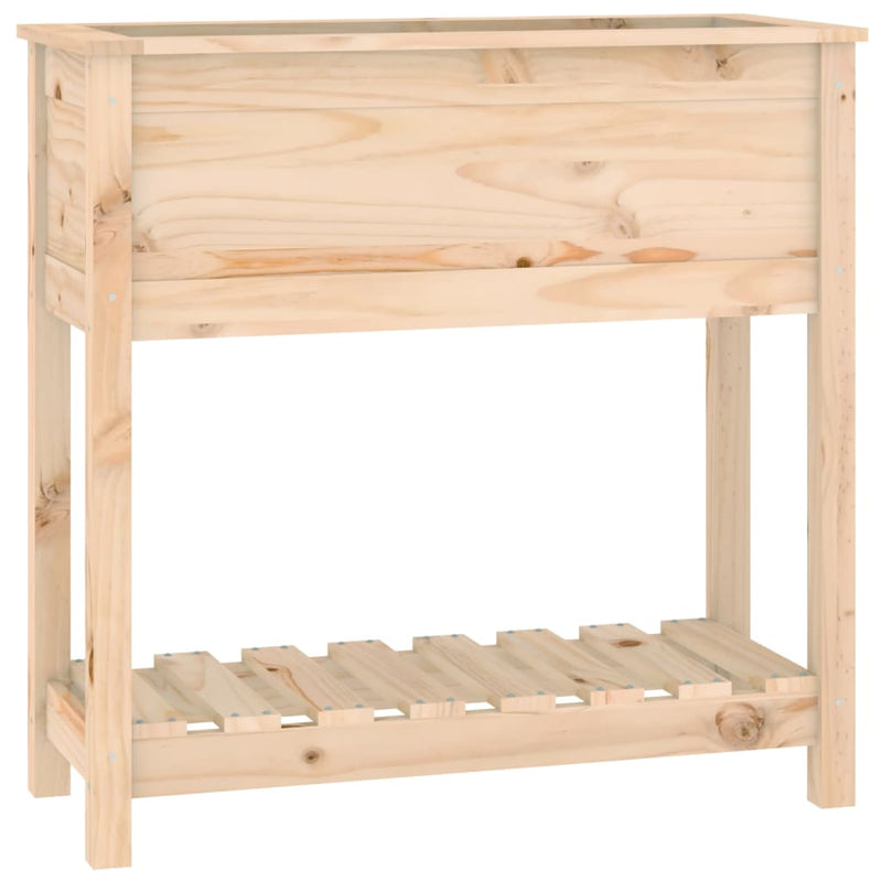 Afbeelding laden in galerijviewer, VidaXL Plantenbak met schap 82,5x34,5x81 cm massief grenenhout
