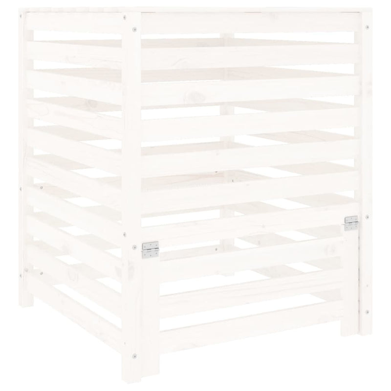 Afbeelding laden in galerijviewer, Vidaxl compostbak 82,5x82,5x99,5 cm massief grenenhout wit