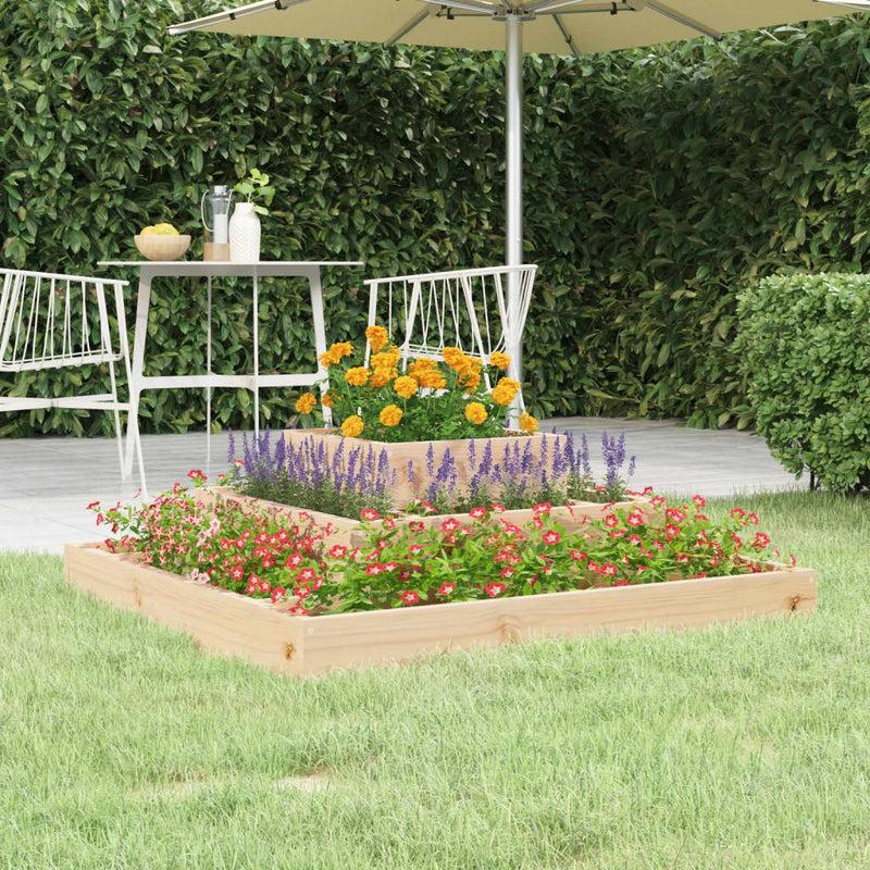 Afbeelding laden in galerijviewer, Vidaxl plantenbak 80x80x27 cm massief grenenhout