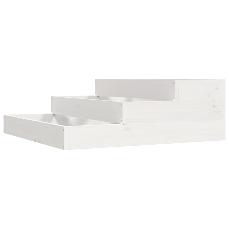 Afbeelding laden in galerijviewer, Vidaxl plantenbak 78x78x27 cm massief grenenhout wit