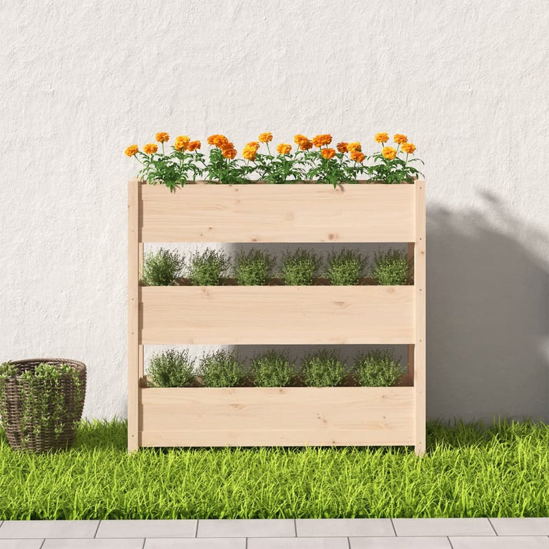 Afbeelding laden in galerijviewer, Vidaxl plantenbak 112x25x104,5 cm massief grenenhout