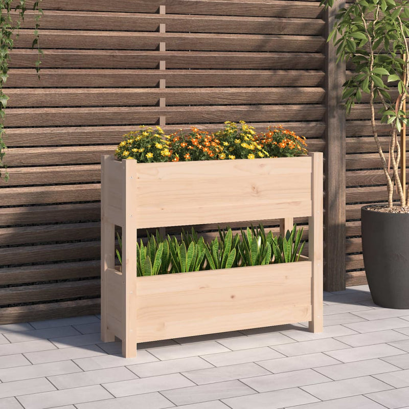 Afbeelding laden in galerijviewer, Vidaxl plantenbak 77x25x66 cm massief grenenhout
