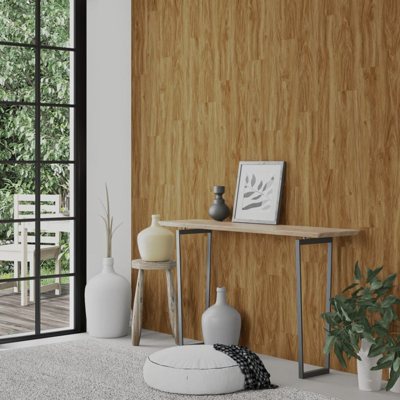 Afbeelding laden in galerijviewer, Vidaxl wandpanelen houtlook 2,06 m² pvc bruin