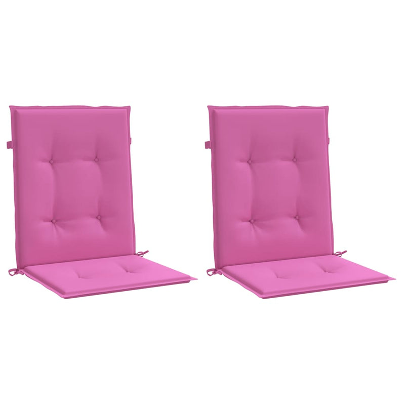 Afbeelding laden in galerijviewer, Vidaxl stoelkussens 2 st lage rug stof roze