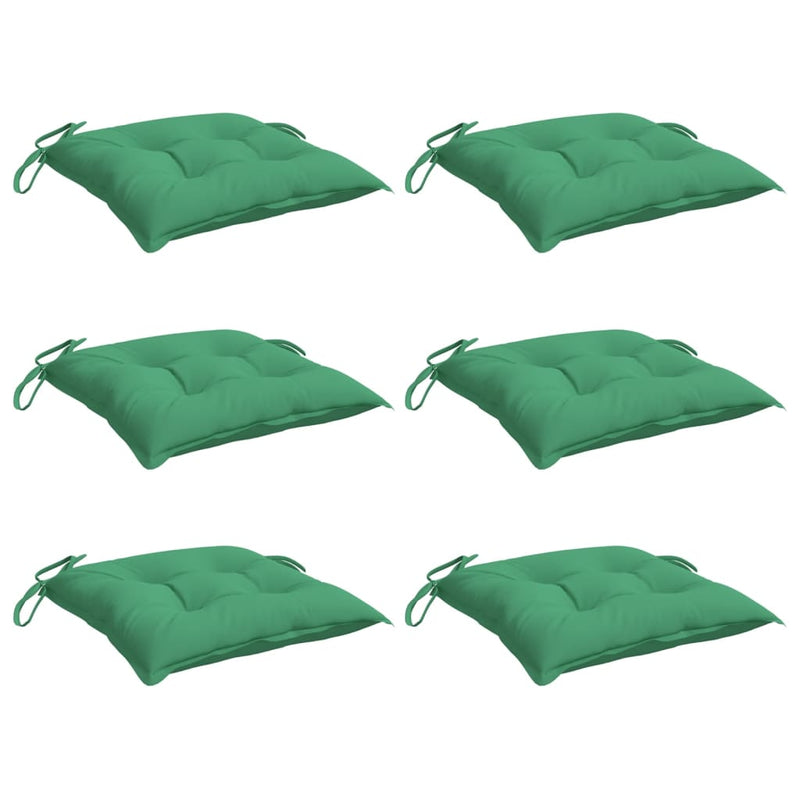 Afbeelding laden in galerijviewer, Vidaxl stoelkussens 6 st 40x40x7 cm oxford stof groen