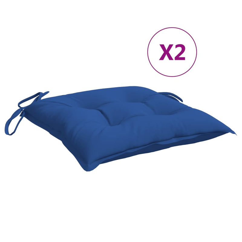 Afbeelding laden in galerijviewer, Vidaxl stoelkussens 2 st 40x40x7 cm oxford stof blauw
