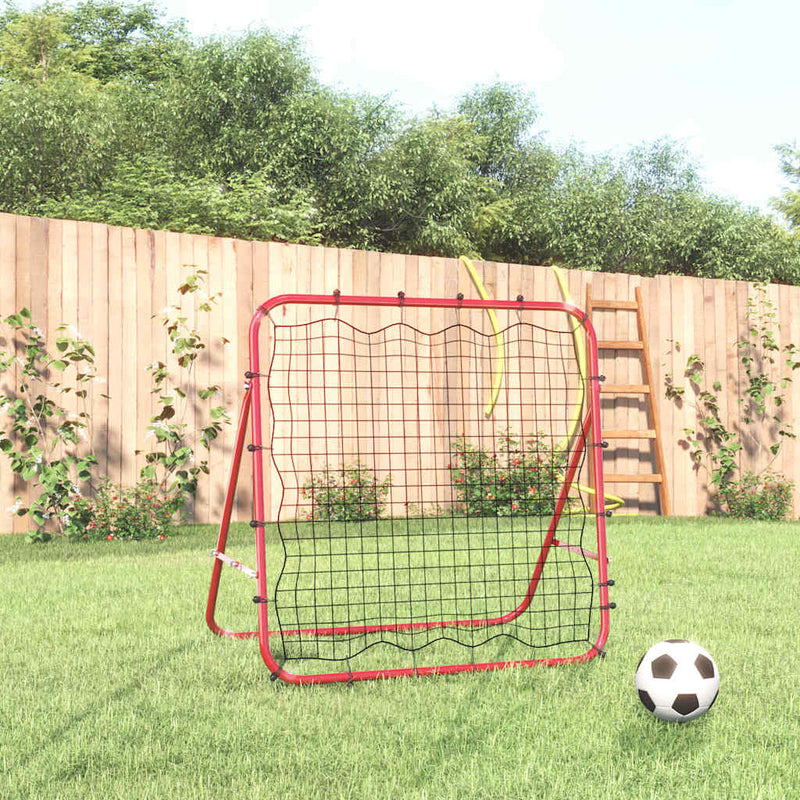Afbeelding laden in galerijviewer, Vidaxl voetbal kickback rebounder verstelbaar 96x80x96 cm staal en pe