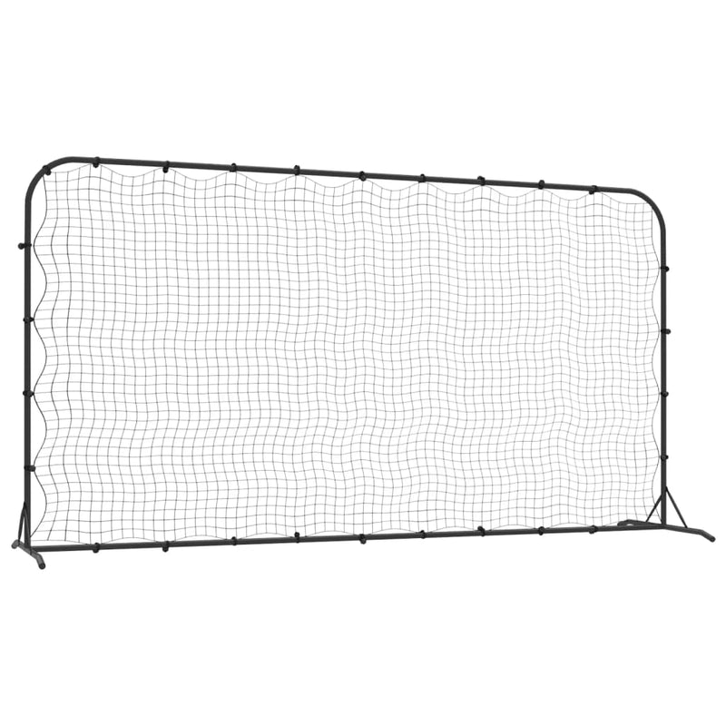 Afbeelding laden in galerijviewer, Vidaxl voetbal rebounder 366x90x183 cm hdpe zwart