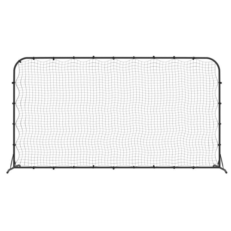 Afbeelding laden in galerijviewer, Vidaxl voetbal rebounder 366x90x183 cm hdpe zwart