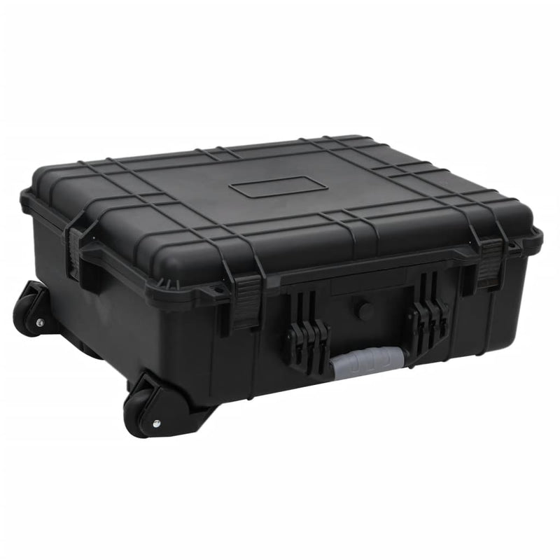 Afbeelding laden in galerijviewer, Vidaxl flightcase op wieltjes 63x50x23 cm pp zwart