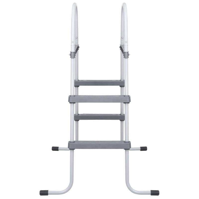 Afbeelding laden in galerijviewer, Vidaxl zwembadladder 84 cm staal grijs