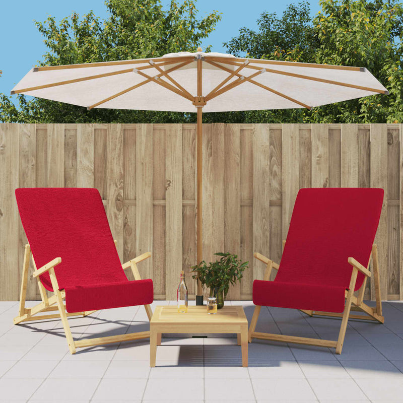 Afbeelding laden in galerijviewer, Vidaxl strandhanddoeken 2 st 400 g m² 60x135 cm stof bordeauxrood