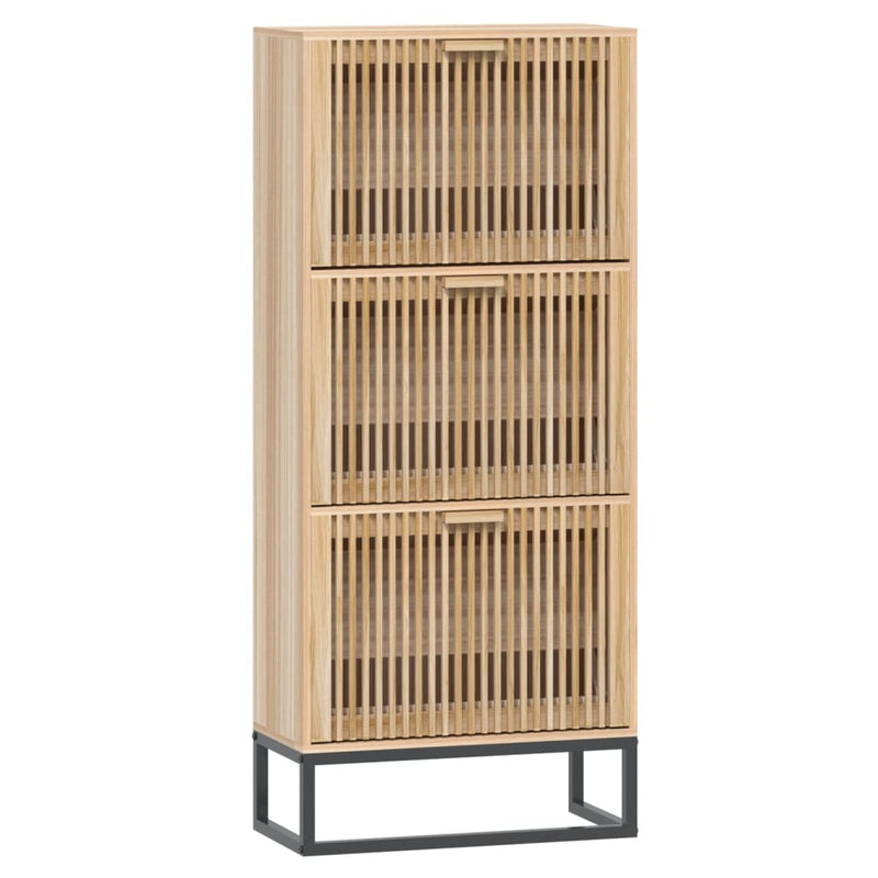 Afbeelding laden in galerijviewer, Vidaxl schoenenkast 52x25x120 cm bewerkt hout