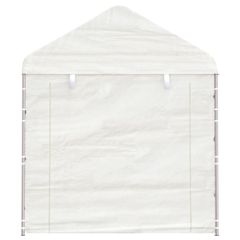 Afbeelding laden in galerijviewer, Vidaxl prieel met dak 2,28x2,23x2,69 m polyetheen wit