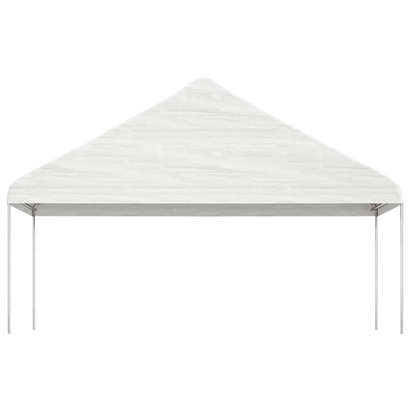 Afbeelding laden in galerijviewer, Vidaxl prieel met dak 5,88x2,23x3,75 m polyetheen wit