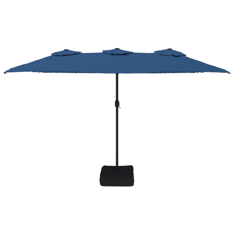 Afbeelding laden in galerijviewer, Vidaxl parasol dubbel dak 449x265 cm azuurblauw