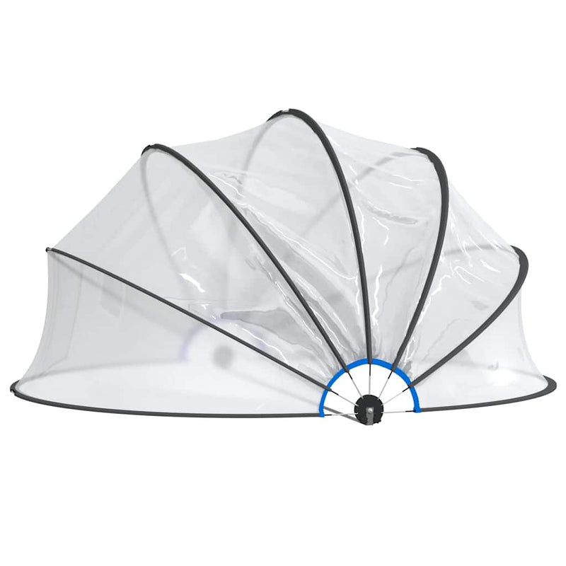 Afbeelding laden in galerijviewer, Vidaxl zwembadoverkapping rond 406x203 cm pvc