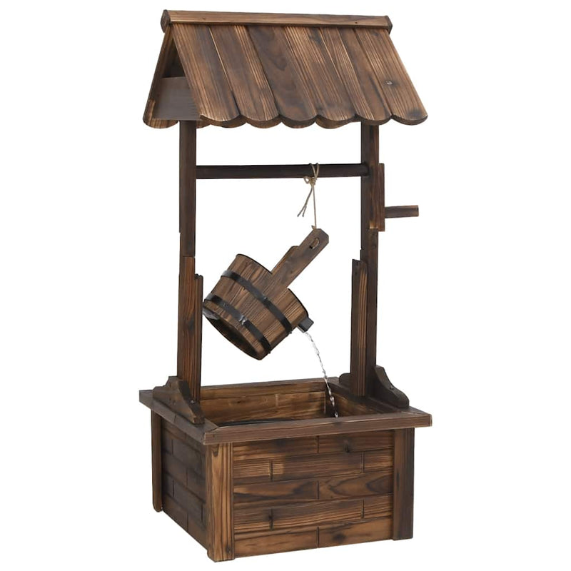 Afbeelding laden in galerijviewer, Vidaxl wensfontein met pomp 57x50x112 cm massief vurenhout