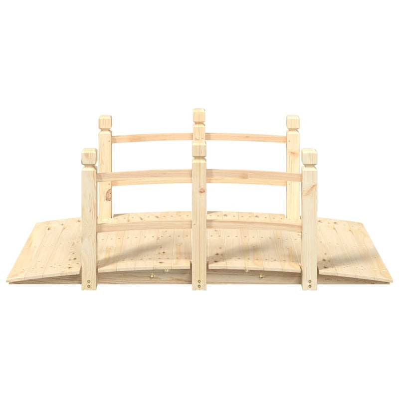 Afbeelding laden in galerijviewer, Vidaxl tuinbrug met leuningen 150x67x56 cm massief vurenhout