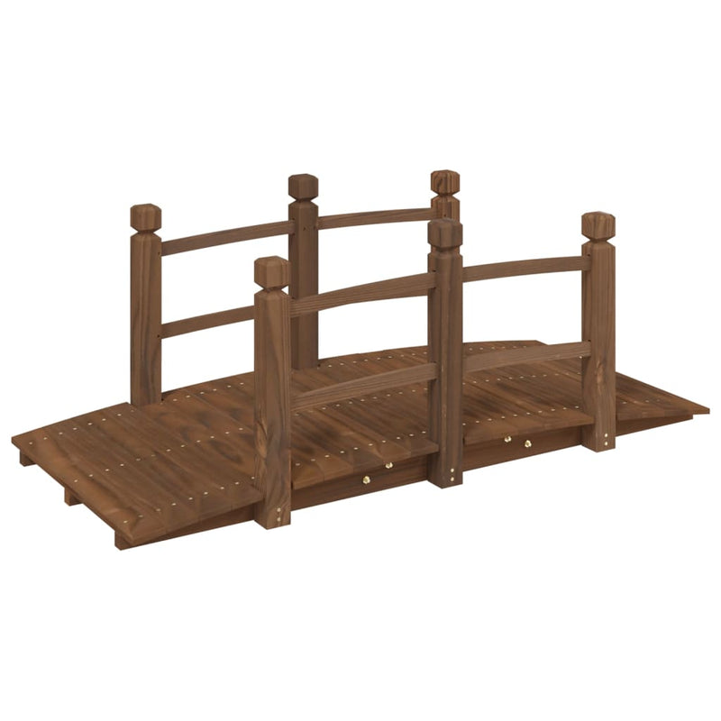 Afbeelding laden in galerijviewer, Vidaxl tuinbrug met leuningen 150x67x56 cm massief vurenhout
