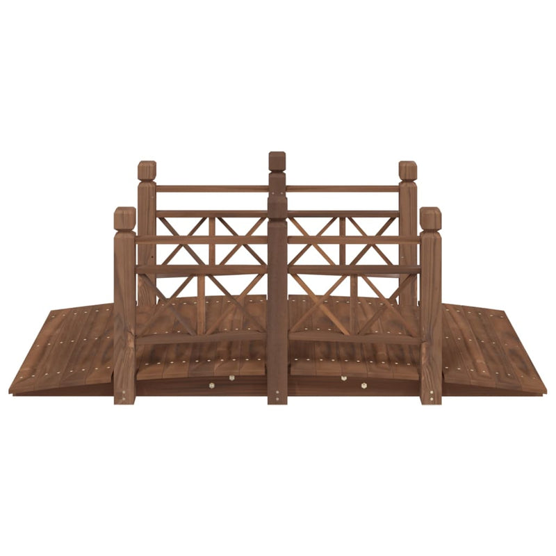 Afbeelding laden in galerijviewer, Vidaxl tuinbrug met leuningen 150x67x56 cm massief vurenhout