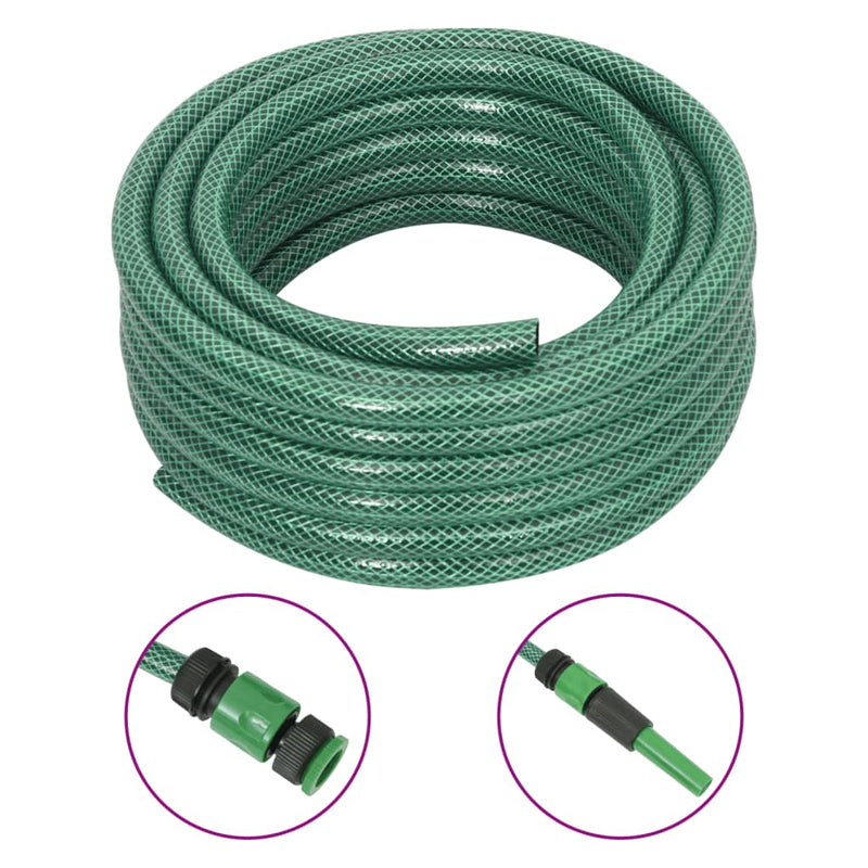 Afbeelding laden in galerijviewer, Vidaxl tuinslang met koppelingsset 0,5'' 10 m pvc groen