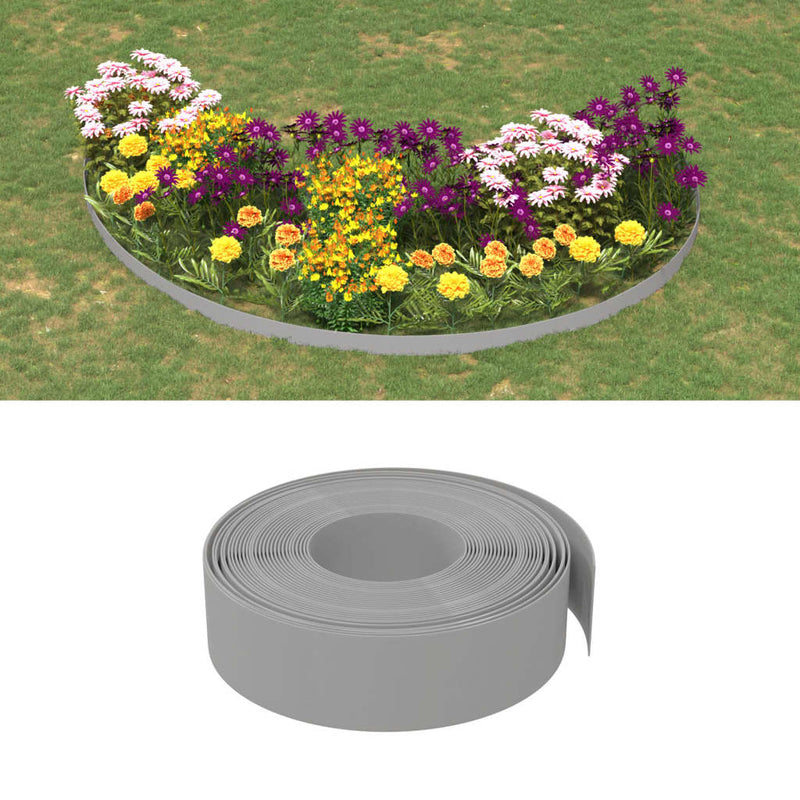 Afbeelding laden in galerijviewer, Vidaxl tuinranden 2 st 10 m 15 cm polyetheen grijs