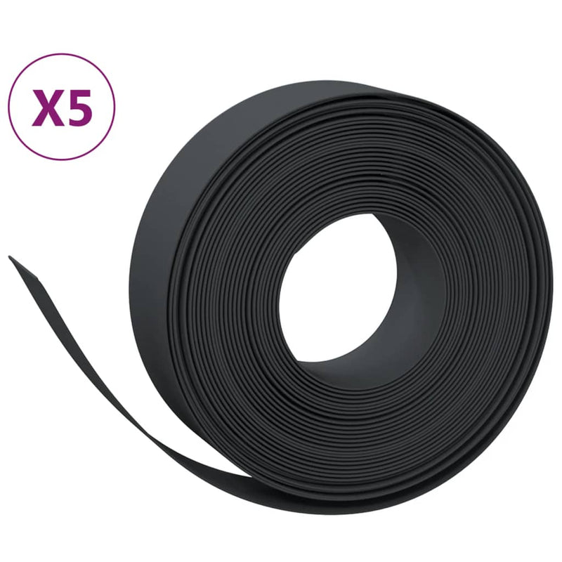 Afbeelding laden in galerijviewer, Vidaxl tuinranden 5 st 10 m 15 cm polyetheen zwart
