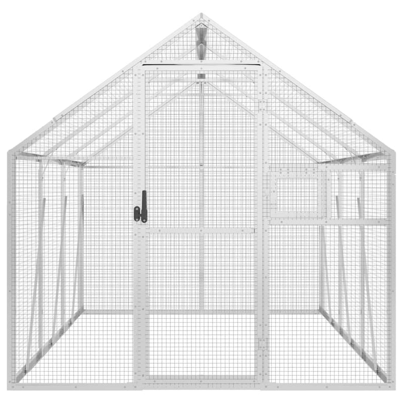 Afbeelding laden in galerijviewer, Vidaxl volière 1,79x3x1,85 m aluminium zilverkleurig