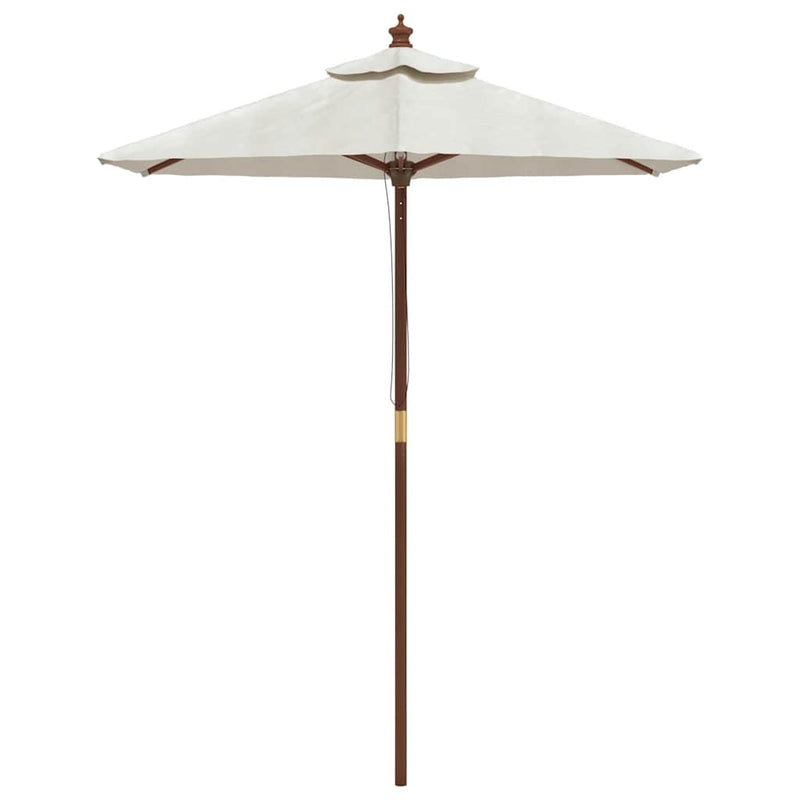 Afbeelding laden in galerijviewer, Vidaxl parasol met houten paal 196x231 cm zandkleurig