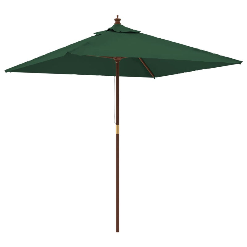 Afbeelding laden in galerijviewer, Vidaxl parasol met houten paal 198x198x231 cm groen