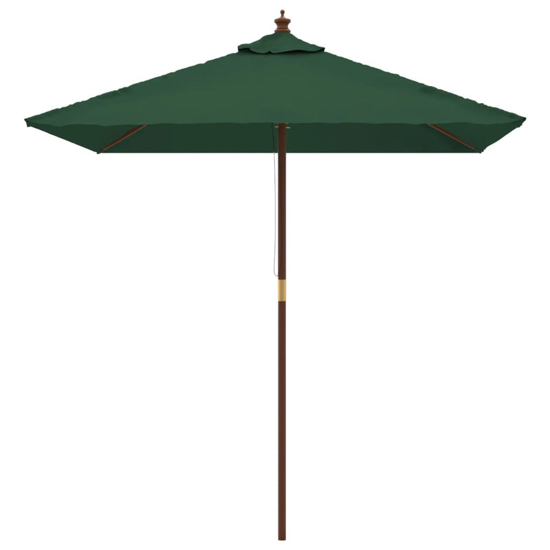 Afbeelding laden in galerijviewer, Vidaxl parasol met houten paal 198x198x231 cm groen