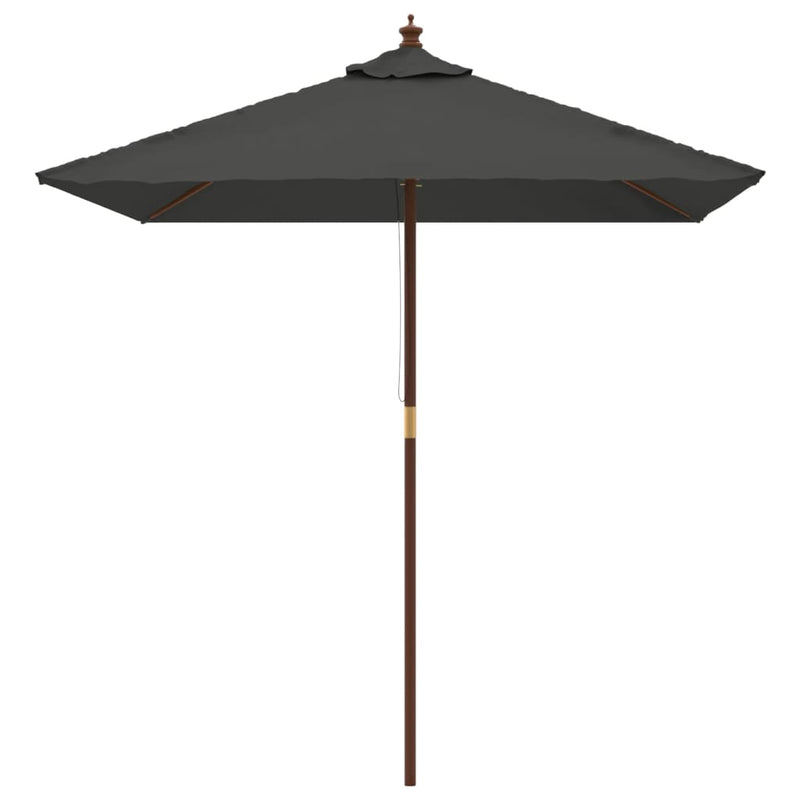 Afbeelding laden in galerijviewer, Vidaxl parasol met houten paal 198x198x231 cm antracietkleurig