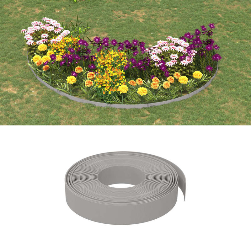 Afbeelding laden in galerijviewer, Vidaxl tuinrand 10 m 10 cm polyetheen grijs