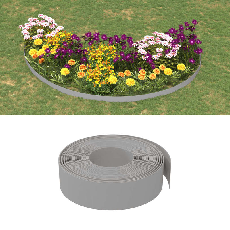 Afbeelding laden in galerijviewer, Vidaxl tuinrand 10 m 15 cm polyetheen grijs