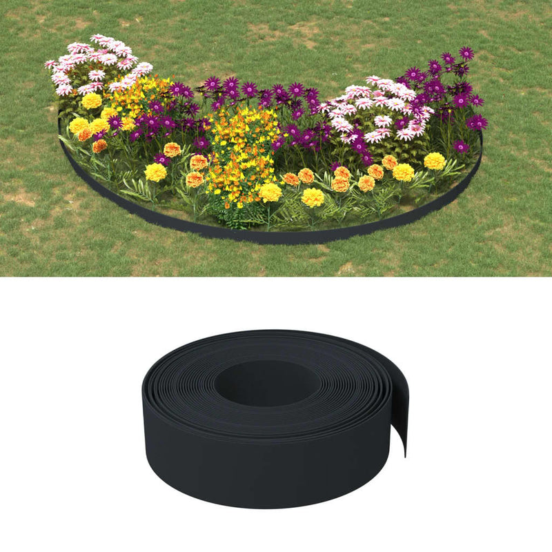 Afbeelding laden in galerijviewer, Vidaxl tuinrand 10 m 15 cm polyetheen zwart