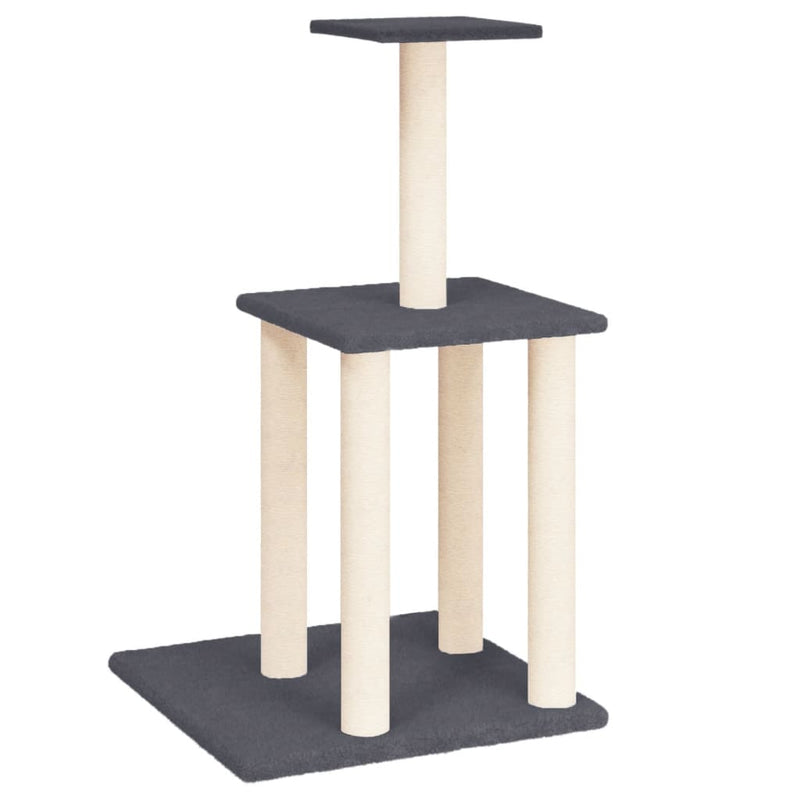 Afbeelding laden in galerijviewer, Vidaxl kattenmeubel met sisal krabpalen 85,5 cm donkergrijs